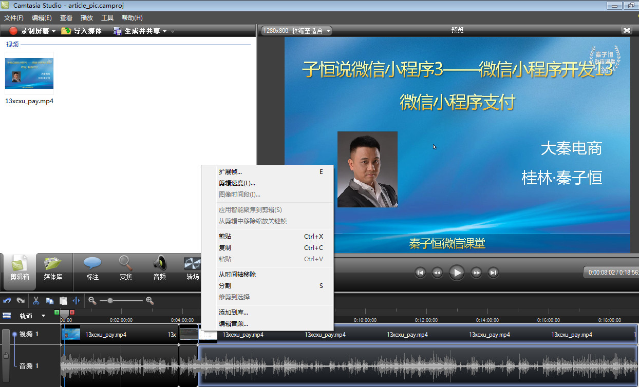 camtasia studio慢动作